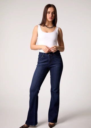 Blue Revival Maya Mid Rise Seamed Bootcut Jeans