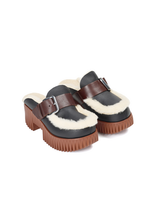 4CCCCEES Plia Amber Platform Clog