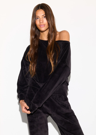 Spiritual Gangster Ava Velour Sweatshirt