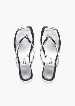 TKEES Square Toe Lily Mirror Flip Flops - FS