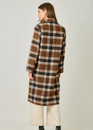 Mystree Plaid Long Coat