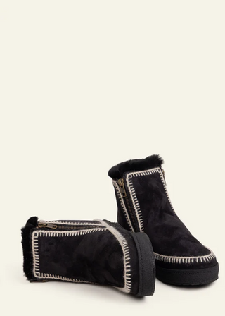 Laidback London Setsu Crochet Crepe Ankle Boot