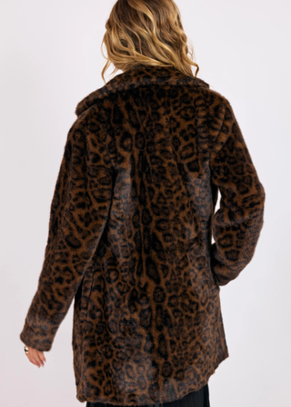 Sage the Label Margot Leopard Faux Fur Coat