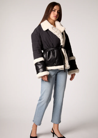 Blue Revival Baby Its Cold Wrap Puffer