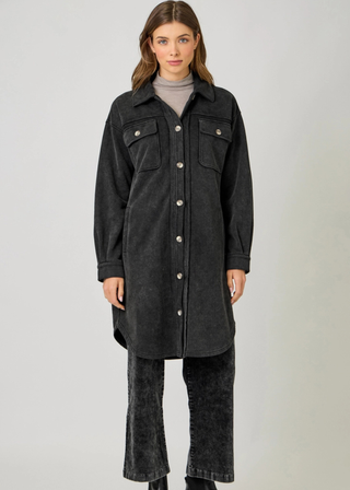 Mystree Washed Terry Long Jacket