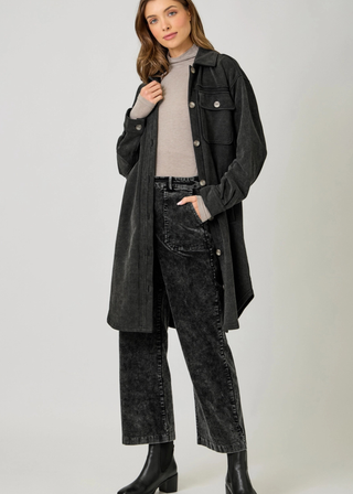 Mystree Washed Terry Long Jacket