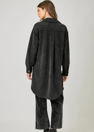 Mystree Washed Terry Long Jacket