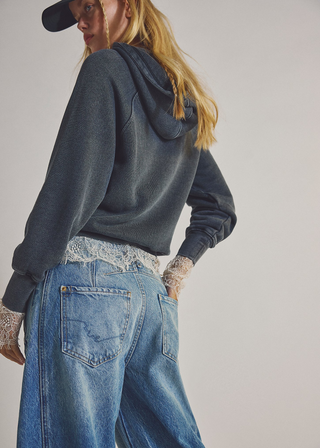 Free People Good Luck Mid-Rise Barrel Jeans