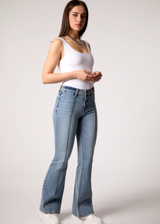 Blue Revival Maya Mid Rise Seamed Bootcut Jeans - FS