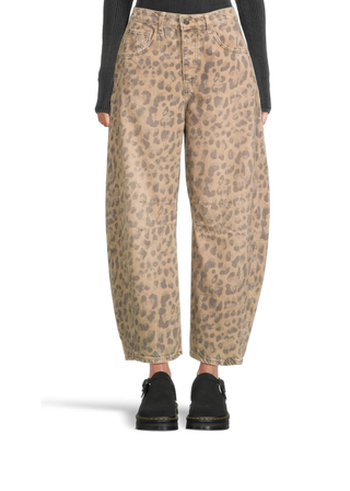 Free People Good Luck Printed Barrel Jeans - FS