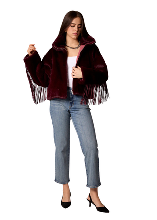 Blue Revival Dancing In The Moonlight Faux Fur Jacket