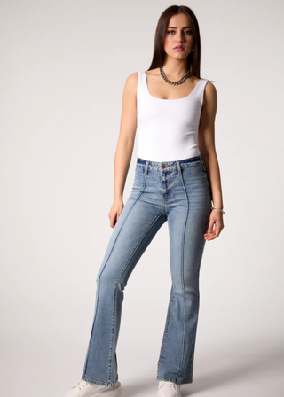 Blue Revival Maya Mid Rise Seamed Bootcut Jeans - FS