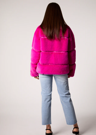 Blue Revival Mob Wife Faux Fur Jacket