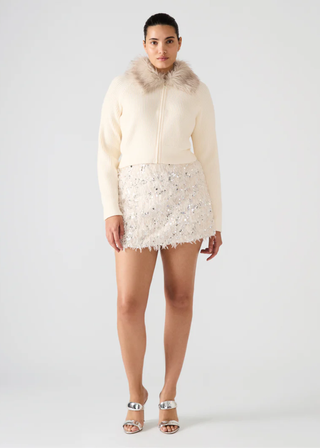 Steve Madden Cindi Feather Skirt