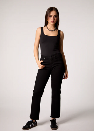 Blue Revival Recycled Quinn Mid Rise Straight Ankle Jean