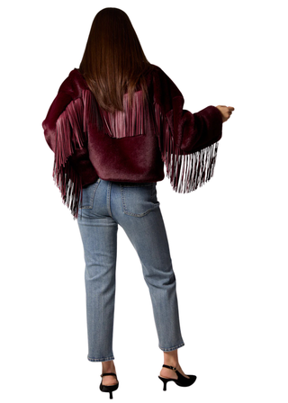 Blue Revival Dancing In The Moonlight Faux Fur Jacket