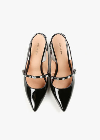 All Black Footwear Tiffany Princess Sling Back Heel - F.S.