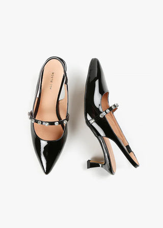 All Black Footwear Tiffany Princess Sling Back Heel - F.S.