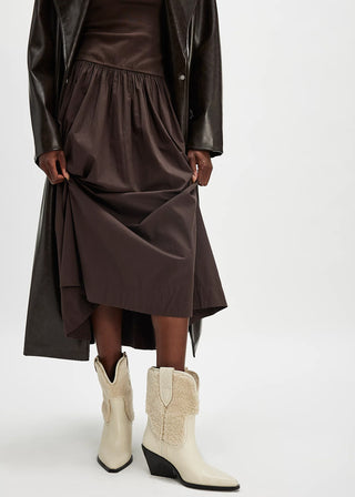 Free People Pitchfork Point Shearling Western Boots - FS