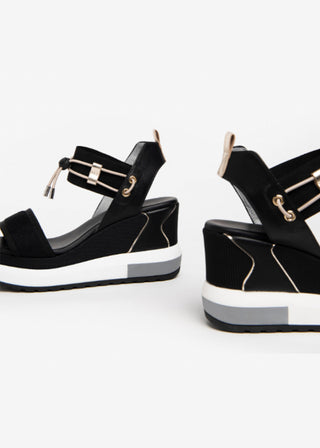 NeroGiardini Bungee Platform Wedge Sandal