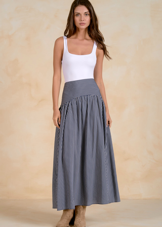 Elan Striped Maxi Skirt