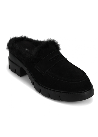 Vaneli Nety Faux Fur-Lined Loafer Mule