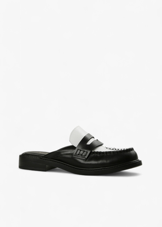 All Black Footwear Penny Loafer Mule