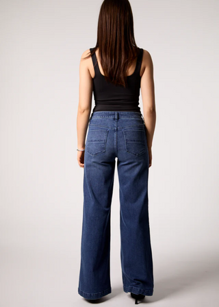Blue Revival Sailor Mid Rise Wide Leg Jeans