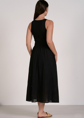 Elan Mixed Media Maxi Dress