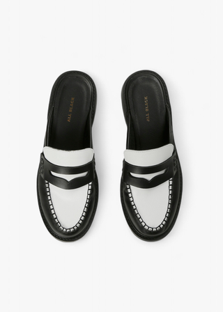 All Black Footwear Penny Loafer Mule