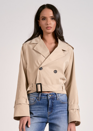 Elan Cropped Trench Jacket