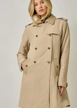 Mystree Quilted Trench Coat