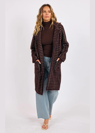 Sage the Label Marceau Houndstooth Coat