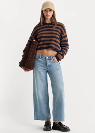 Good American Vintage Wide Crop Jeans