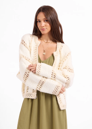 Sage the Label Fluffy Clouds Zip Sweater