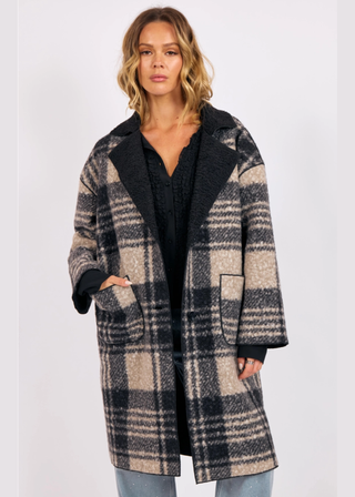 Sage the Label Sabrina Double Faced Plaid Coat