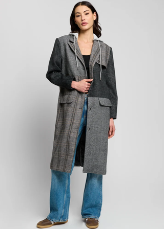 Central Park West Orla Patchwork Dickie Coat