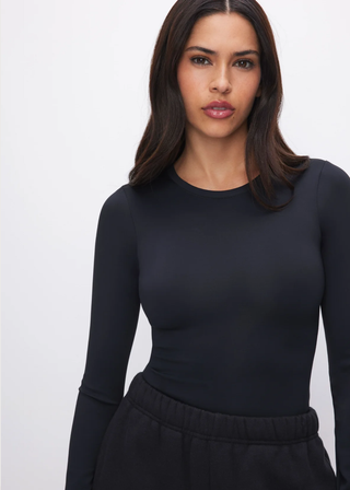 Good American Sculpting Modern Long Sleeve Bodysuit