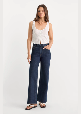 Good American Good Waist Palazzo Ankle Jean