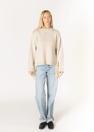 Lyla + Luxe Buck Fringe Sweater