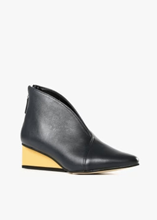 All Black Footwear Square Wedge Shootie - MD