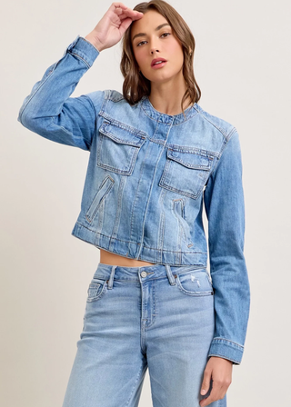 Hidden Trucker Denim Jacket