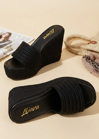 Liliana Juliet Raffia Wedge