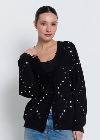 Central Park West Felix Long Studded Cardigan