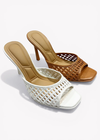 Anne Michelle Woven Mule Heels