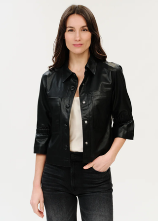 Six / Fifty Romy Faux Leather 3/4 Jacket
