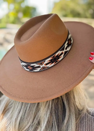 Amoli Western Aztec Boho Fedora Hat