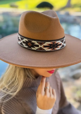 Amoli Western Aztec Boho Fedora Hat