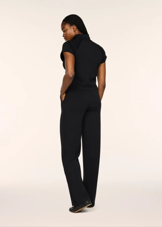 SPANX Pintuck Half Zip Jumpsuit