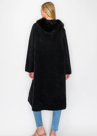 Joh Suraya Brushed Coat with Fur